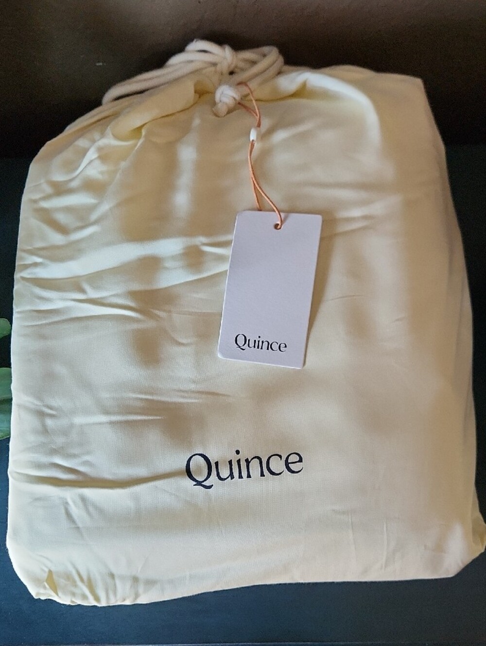 Quince King/Cal King Bamboo Duvet Cover Set With Two Shams, New Open Box